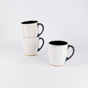 Duży kubek ceramiczny biało granatowy 420ml z kolekcji Kosmos