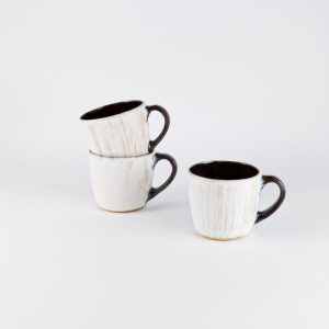 Kubek ceramiczny biało granatowy 300ml z kolekcji Kosmos